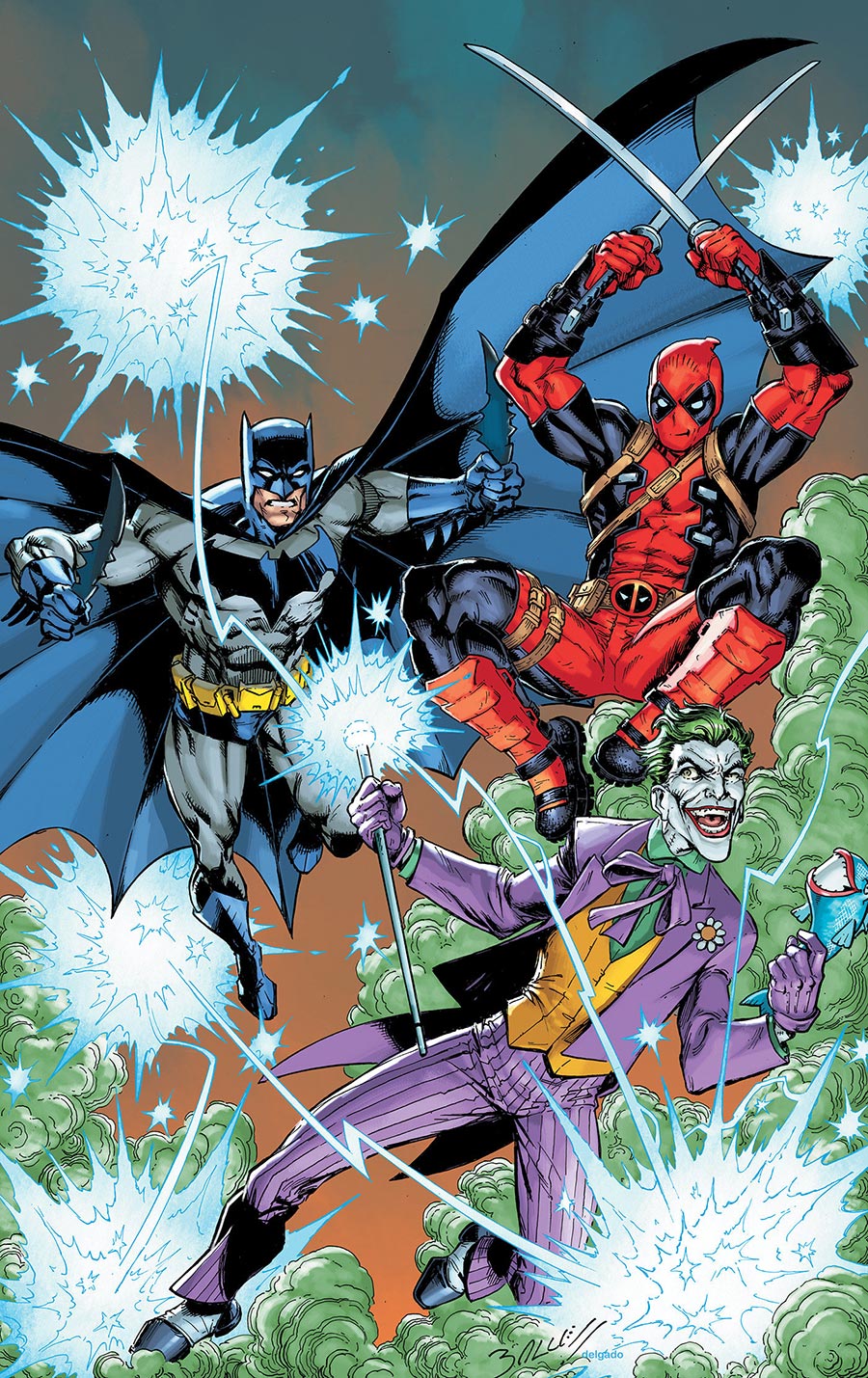 Marvel DC Deadpool Batman #1 (One Shot) Cover W 2nd Ptg Incentive Mark Bagley Virgin Variant Cover