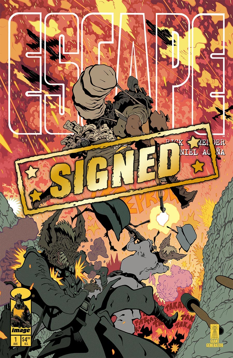 Escape #1 Cover J Incentive Tradd Moore Variant Cover Signed By Rick Remender