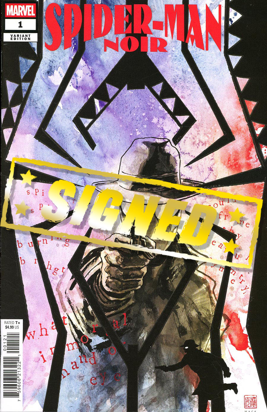 Spider-Man Noir Vol 3 #1 Cover H Variant David Mack Cover Signed By David Mack