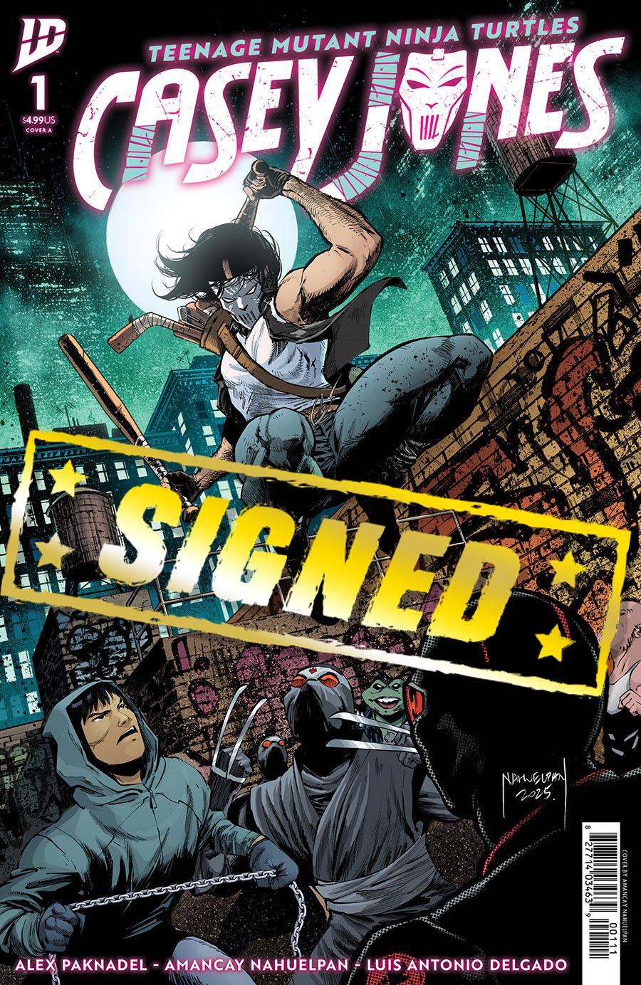 Teenage Mutant Ninja Turtles Casey Jones #1 Cover F Regular Amancay Nahuelpan Cover Signed By Amancay Nahuelpan