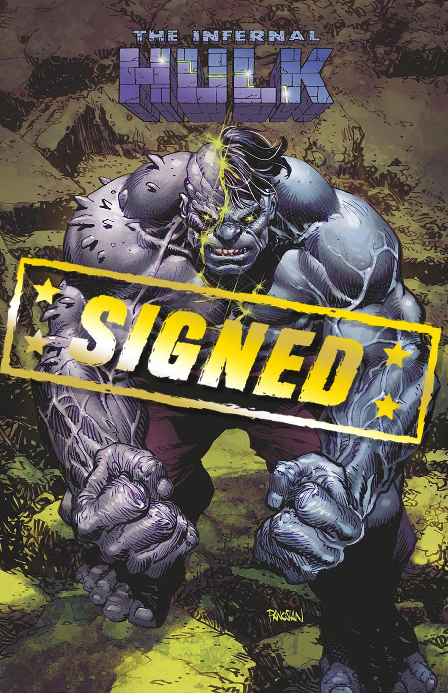 Infernal Hulk #1 Cover M Variant Dan Panosian Foil Cover Signed By Phillip Kennedy Johnson