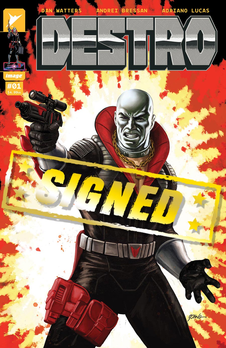 Destro #1 Cover Q Incentive Steve Epting Variant Cover Signed By Andrei Bressan
