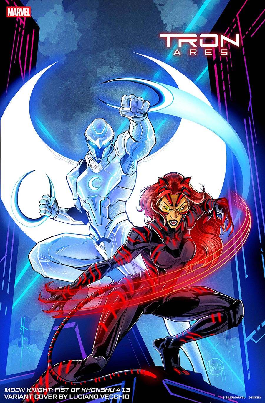 Moon Knight Fist Of Khonshu #13 Cover D Variant Luciano Vecchio Tron Ares Cover