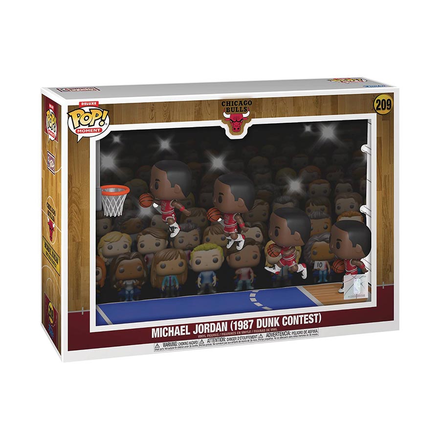 POP Moments Deluxe Bulls Michael Jordan 1987 Dunk Contest Vinyl Figure