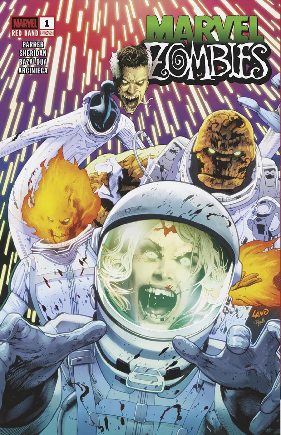 Marvel Zombies Red Band #1 Cover H 2nd Ptg Greg Land Variant Cover With Polybag