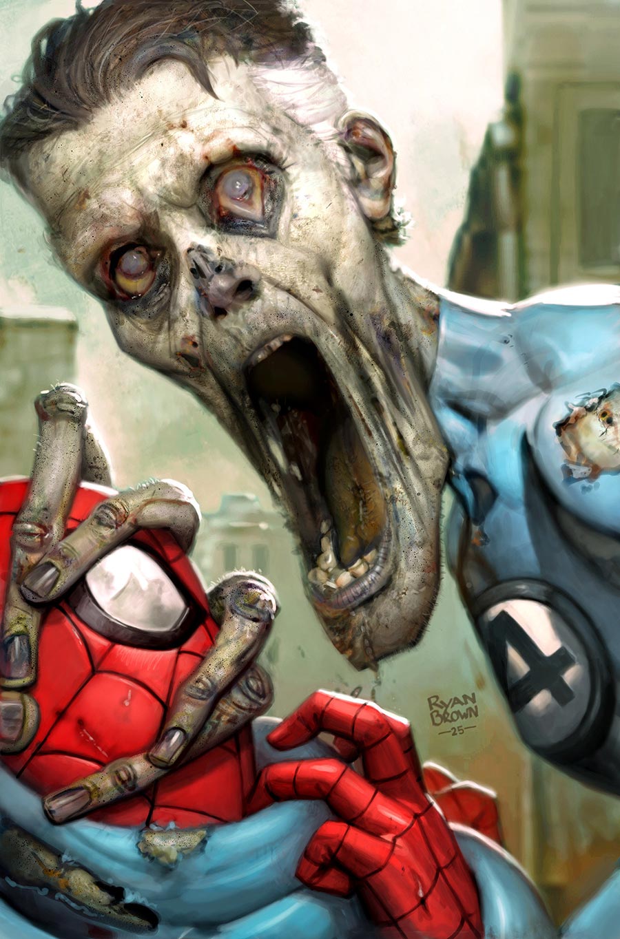 Marvel Zombies Red Band #1 Cover I 2nd Ptg Incentive Ryan Brown Virgin Variant Cover With Polybag