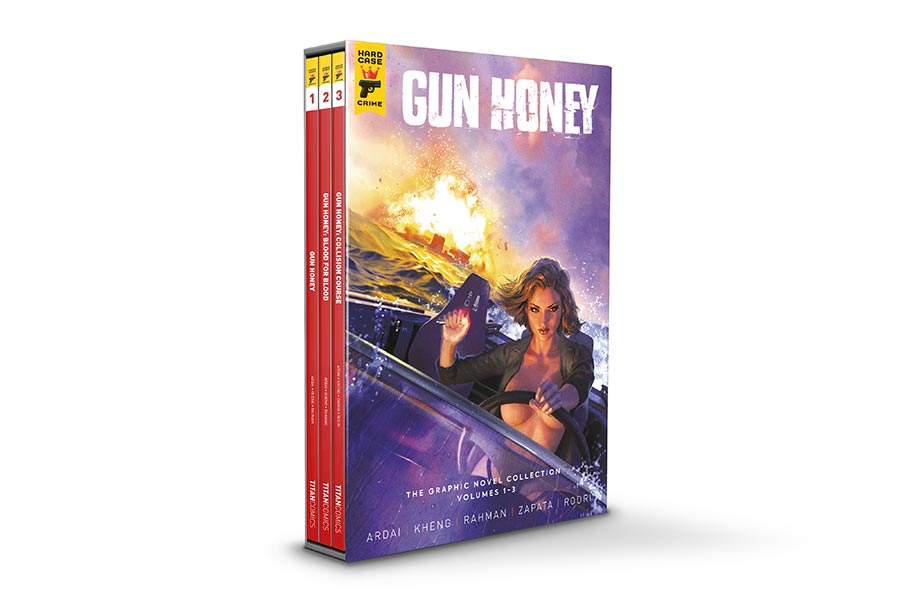 Hard Case Crime Gun Honey Vol 1-3 TP Slipcase Set Direct Market Alex Ronald Variant Cover