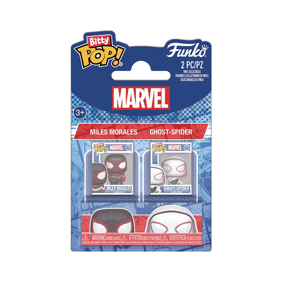 Bitty POP Marvel Spider-Man 2-Pack Mini Figure - Miles Morales & Spider-Gwen