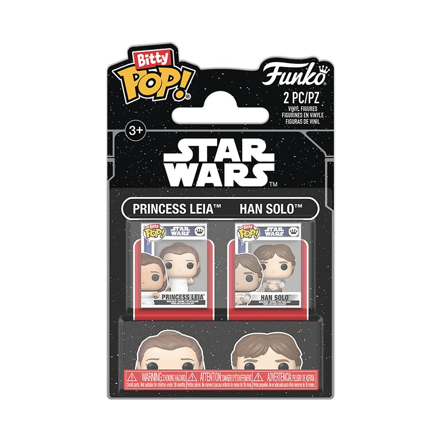 Bitty POP Star Wars The Empire Strikes Back 2-Pack Mini Figure - Leia Organa & Han Solo