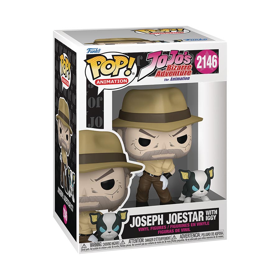 POP & Buddy JoJos Bizarre Adventure Joseph Joestar & Iggy Vinyl Figure