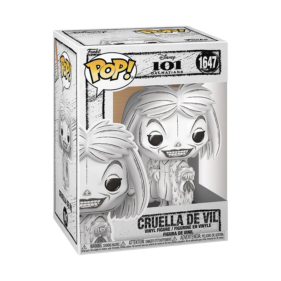 POP Disney 101 Dalmations Cruella De Vil Sketched Deco Vinyl Figure