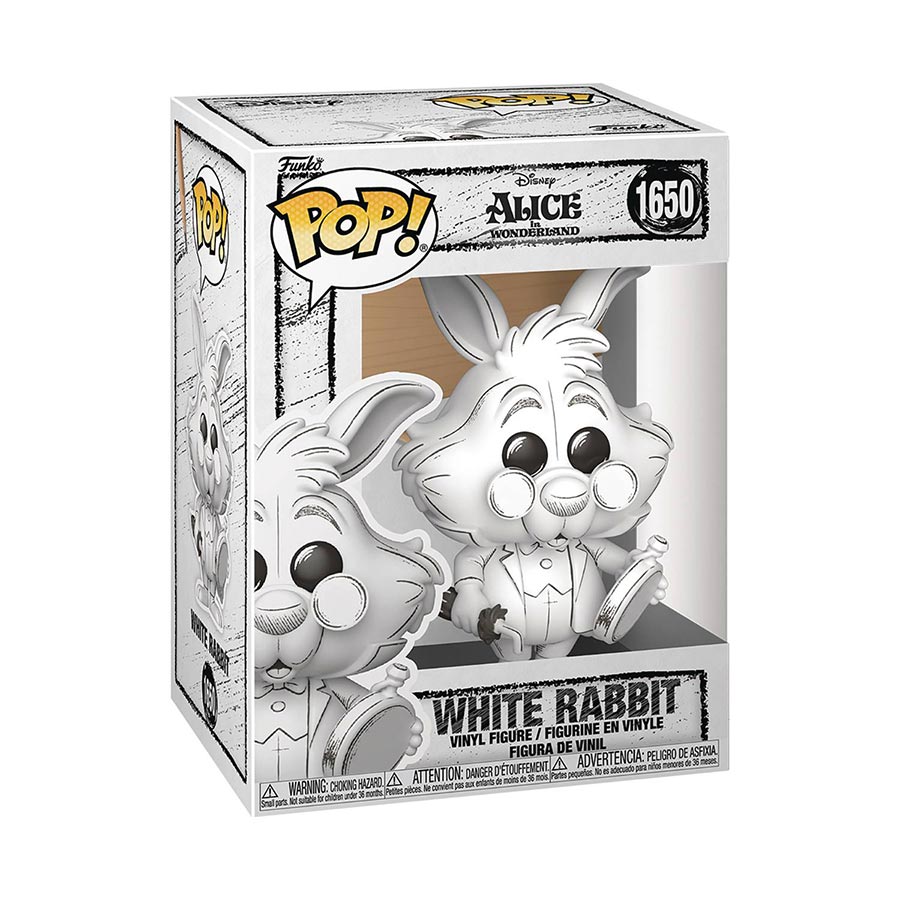POP Disney Alice In Wonderland White Rabbit Sketched Deco Vinyl Figure