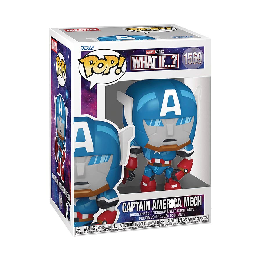 POP Marvel What If Captain America Mech Vinyl Bobble Head