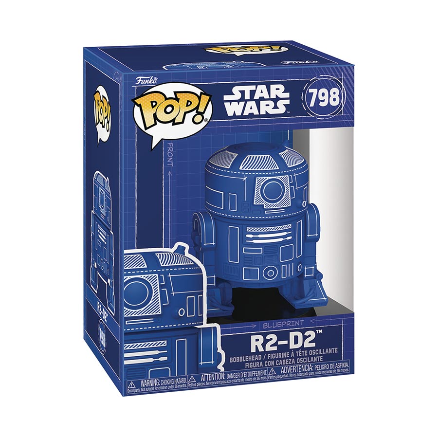 POP Star Wars R2-D2 (Blueprint) Vinyl Bobble Head