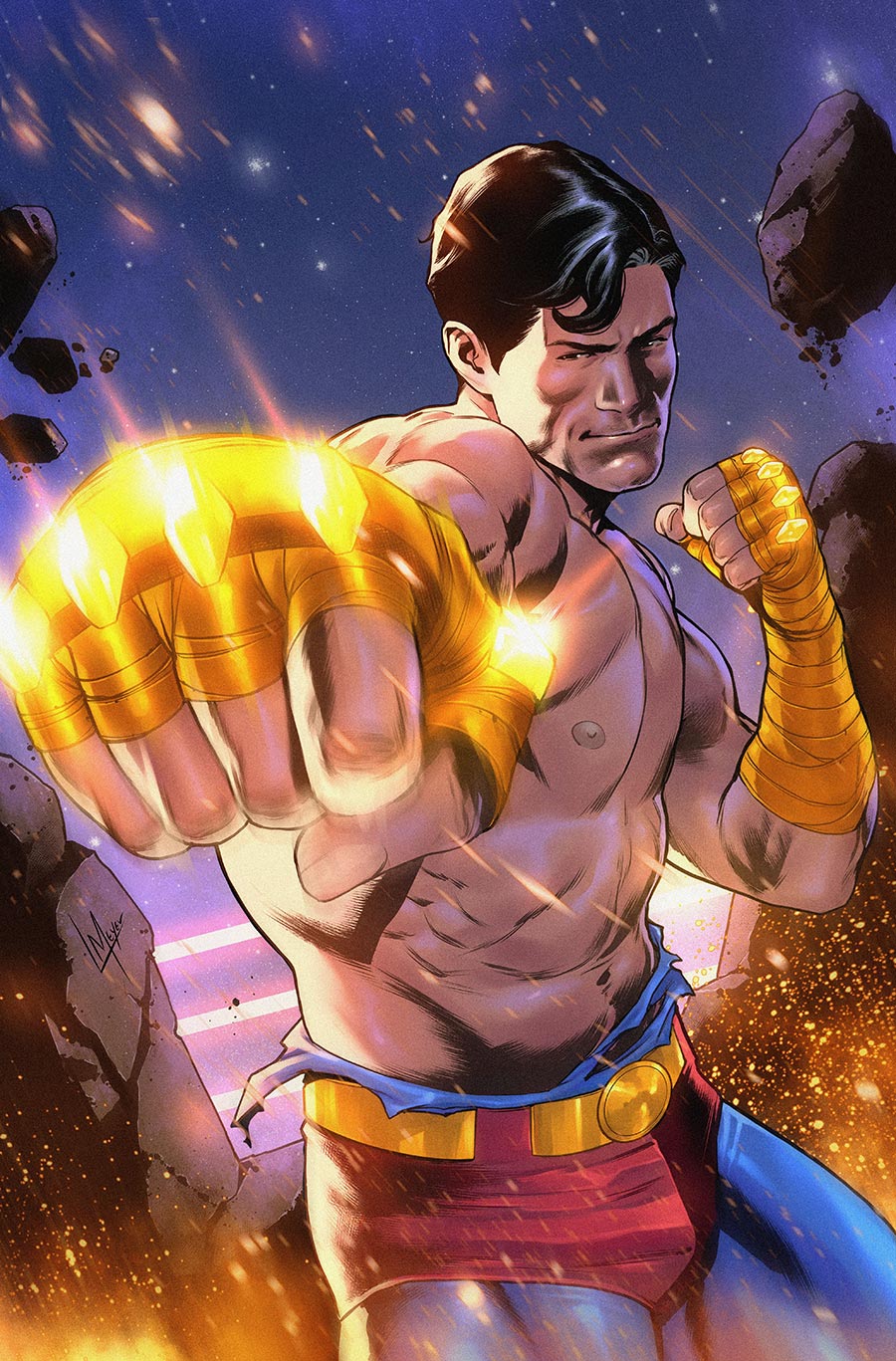 DC K.O. Superman vs Captain Atom #1 (One Shot) Cover C Variant Lucas Meyer Card Stock Cover (DC All In)