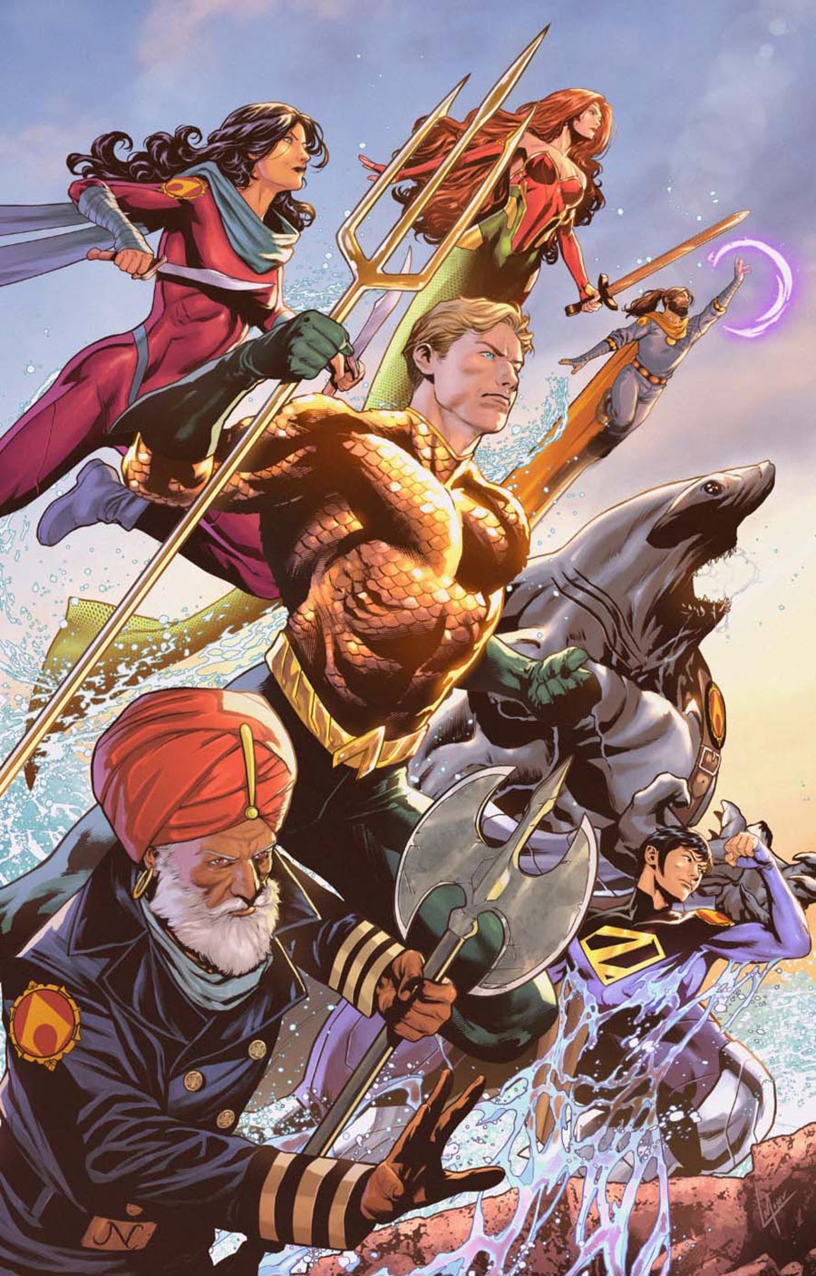 Aquaman Vol 7 #12 Cover D Variant Lucas Meyer Card Stock Cover (DC All In)(DC K.O. Tie-In)