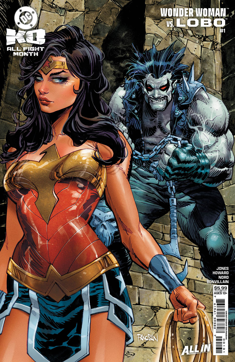 DC K.O. Wonder Woman vs Lobo #1 (One Shot) Cover B Variant Dan Panosian Card Stock Cover (DC All In)
