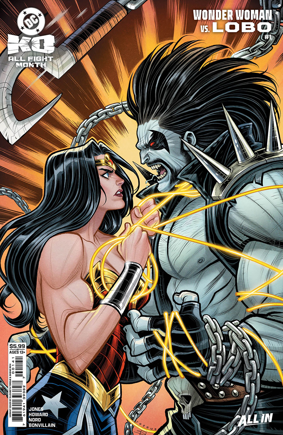DC K.O. Wonder Woman vs Lobo #1 (One Shot) Cover D Variant Elizabeth Torque Card Stock Cover (DC All In)