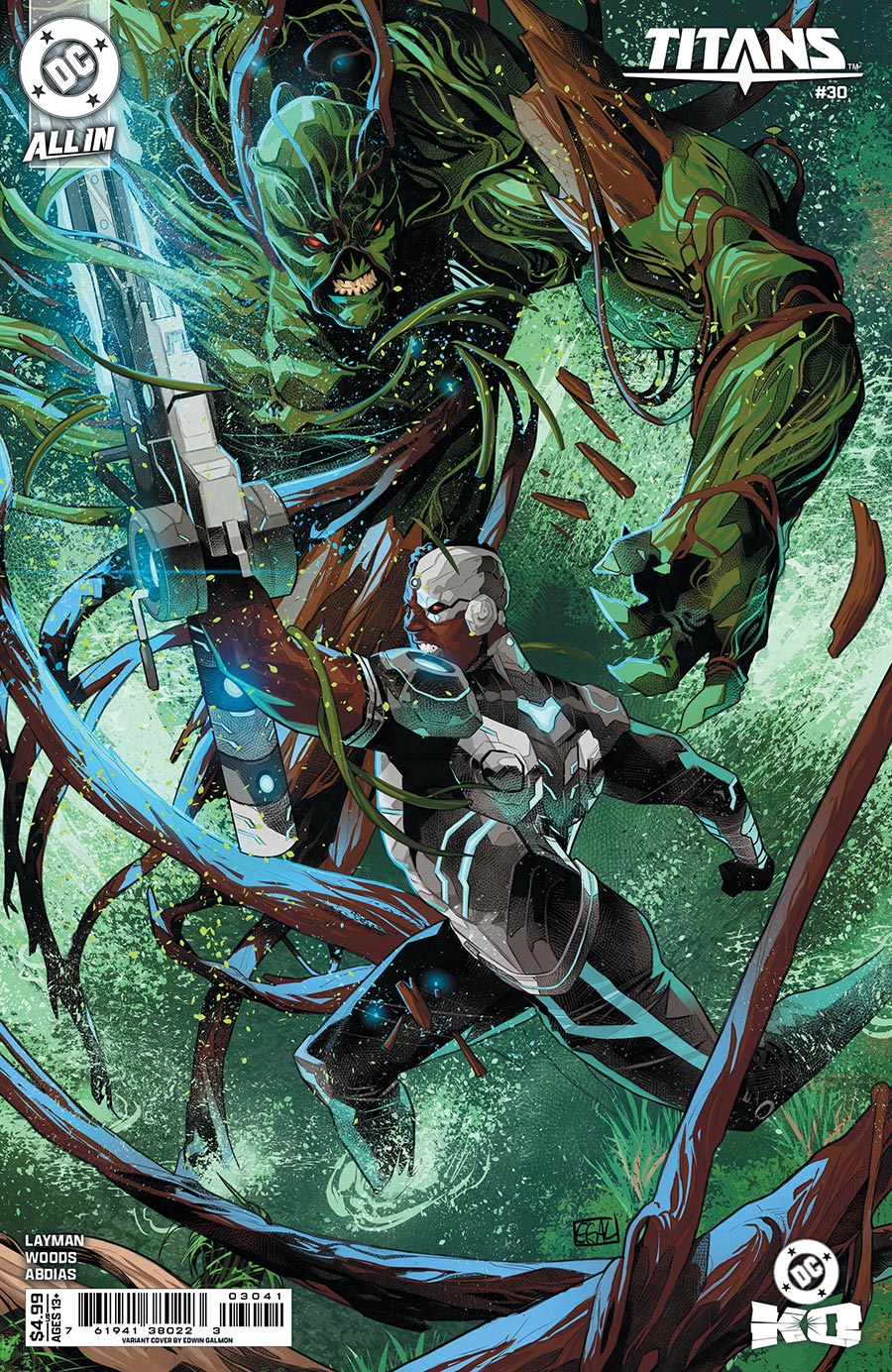 Titans Vol 4 #30 Cover D Variant Edwin Galmon Card Stock Cover (DC All In)(DC K.O. Tie-In)