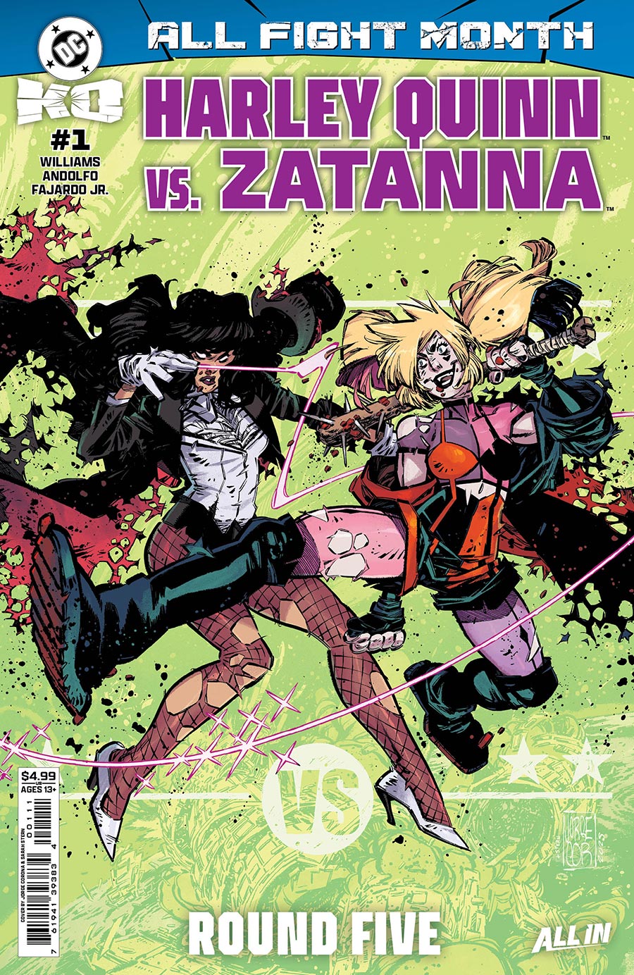 DC K.O. Harley Quinn vs Zatanna #1 (One Shot) Cover A Regular Jorge Corona Cover (DC All In)
