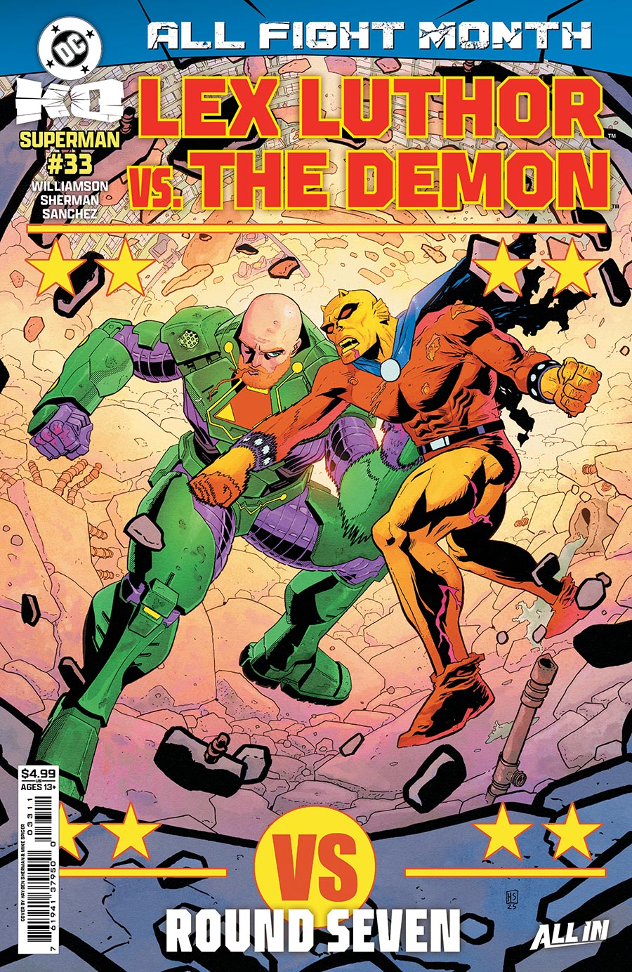 Superman Vol 7 #33 Cover A Regular Hayden Sherman Cover (DC All In)(DC K.O. Tie-In)