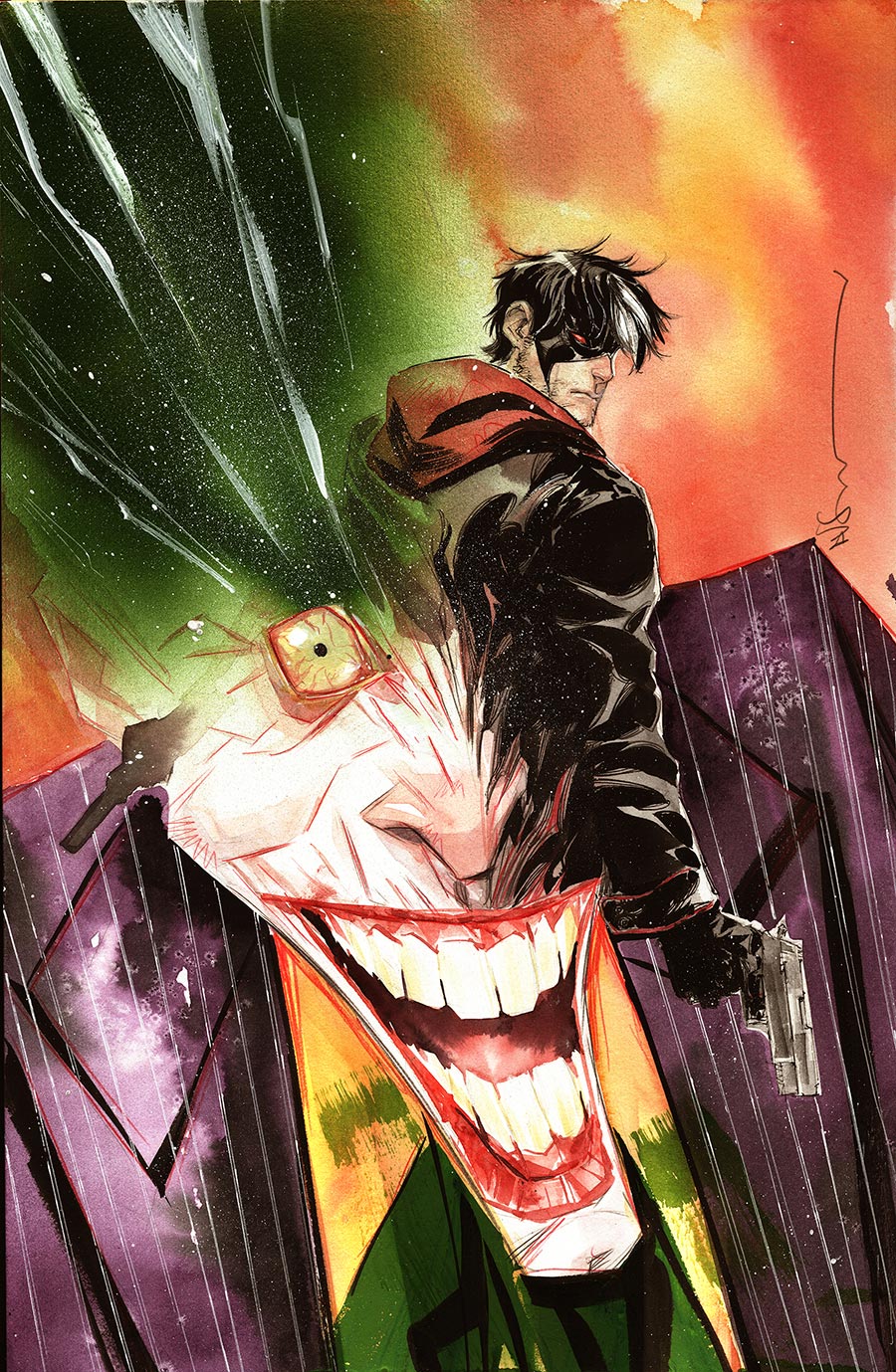 DC K.O. Red Hood vs Joker #1 (One Shot) Cover B Variant Dustin Nguyen Card Stock Cover (DC All In)