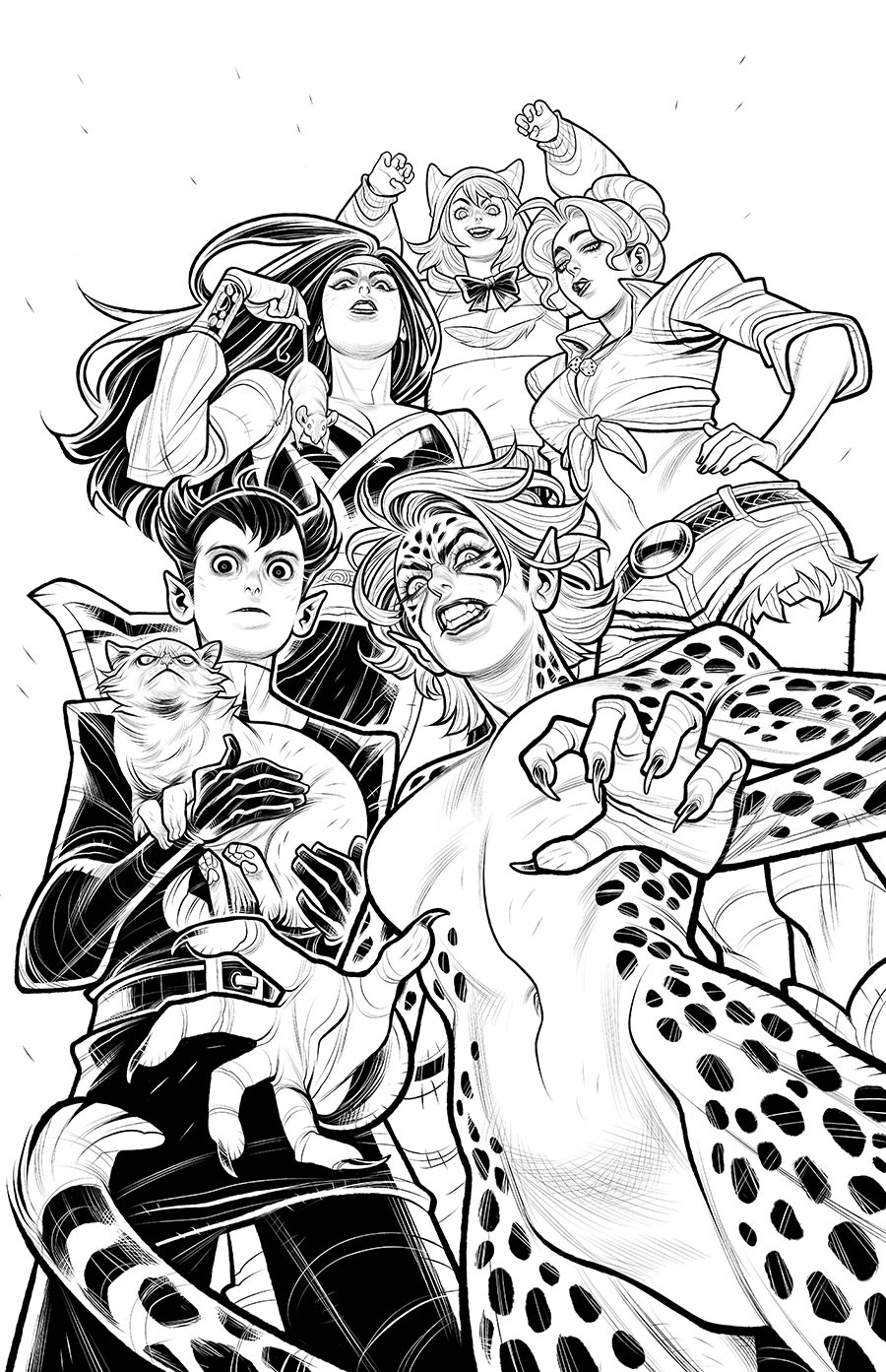 Cheetah And Cheshire Rob The Justice League #5 Cover C Variant Elizabeth Torque Card Stock Cover (DC All In)