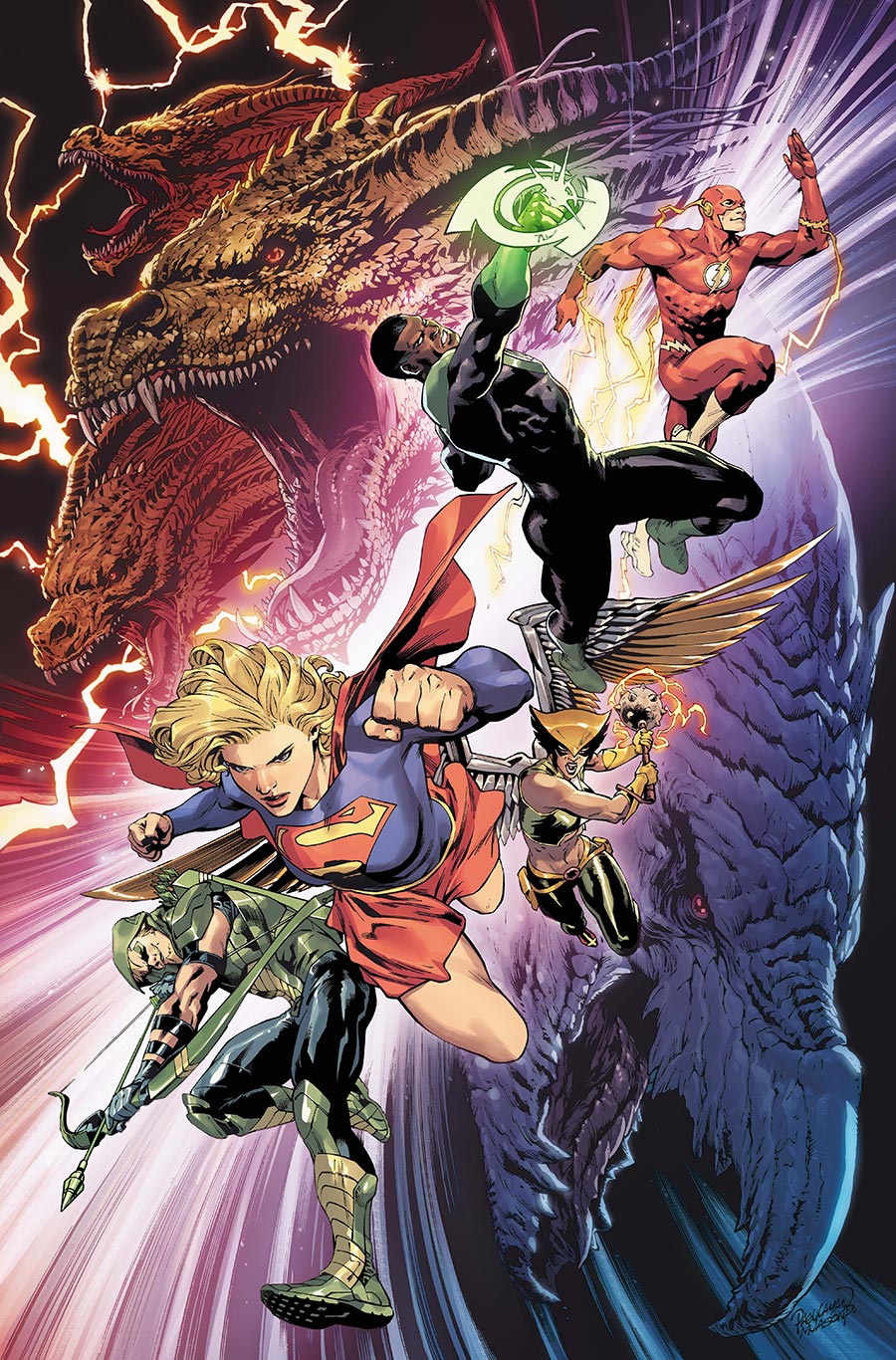 Justice League vs Godzilla vs Kong 2 #6 Cover B Variant Carlo Pagulayan Card Stock Cover