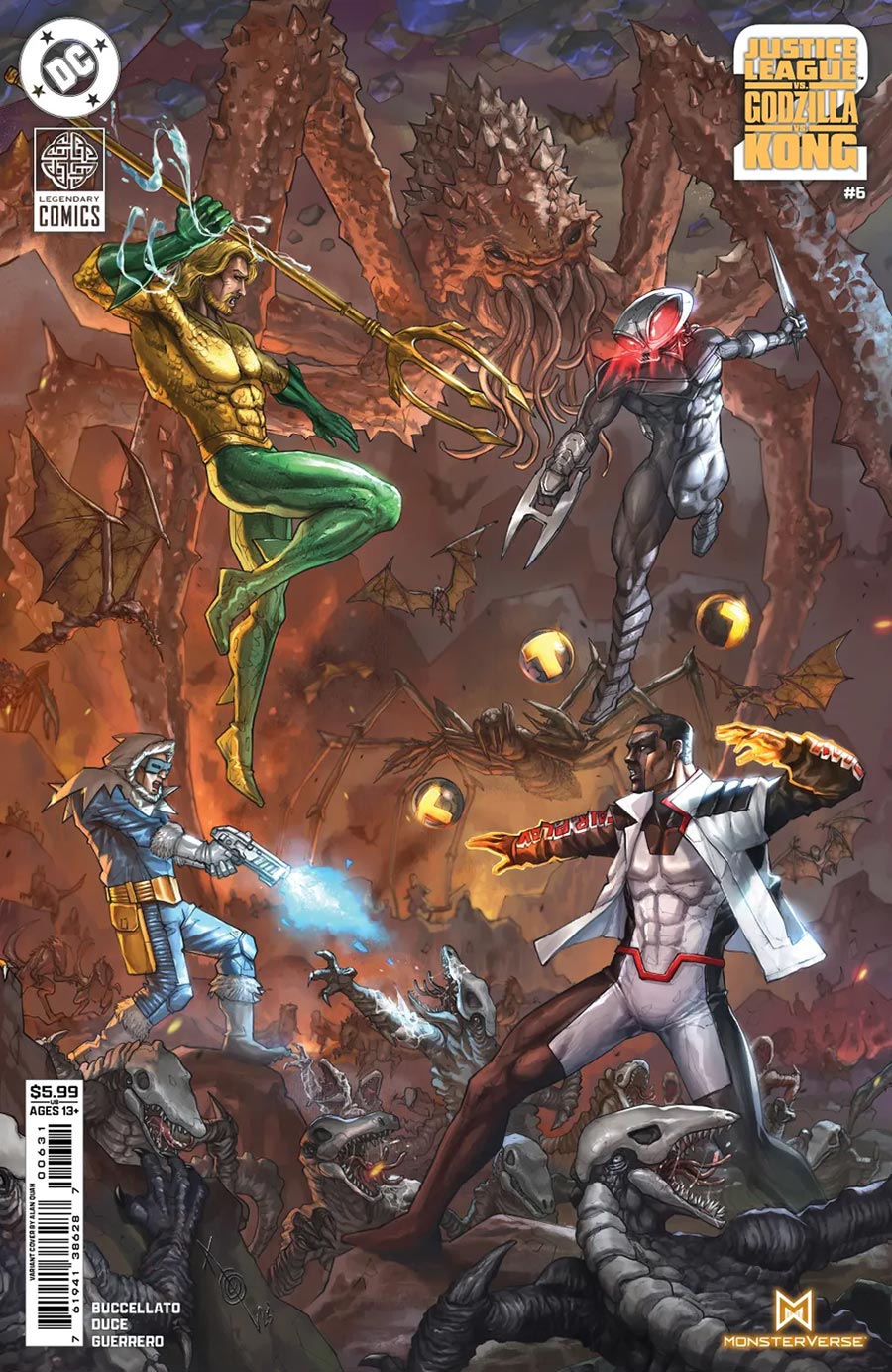 Justice League vs Godzilla vs Kong 2 #6 Cover C Variant Alan Quah Card Stock Cover