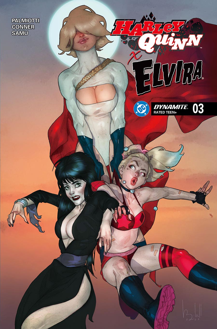 Harley Quinn x Elvira #3 Cover D Variant Ben Caldwell Cover