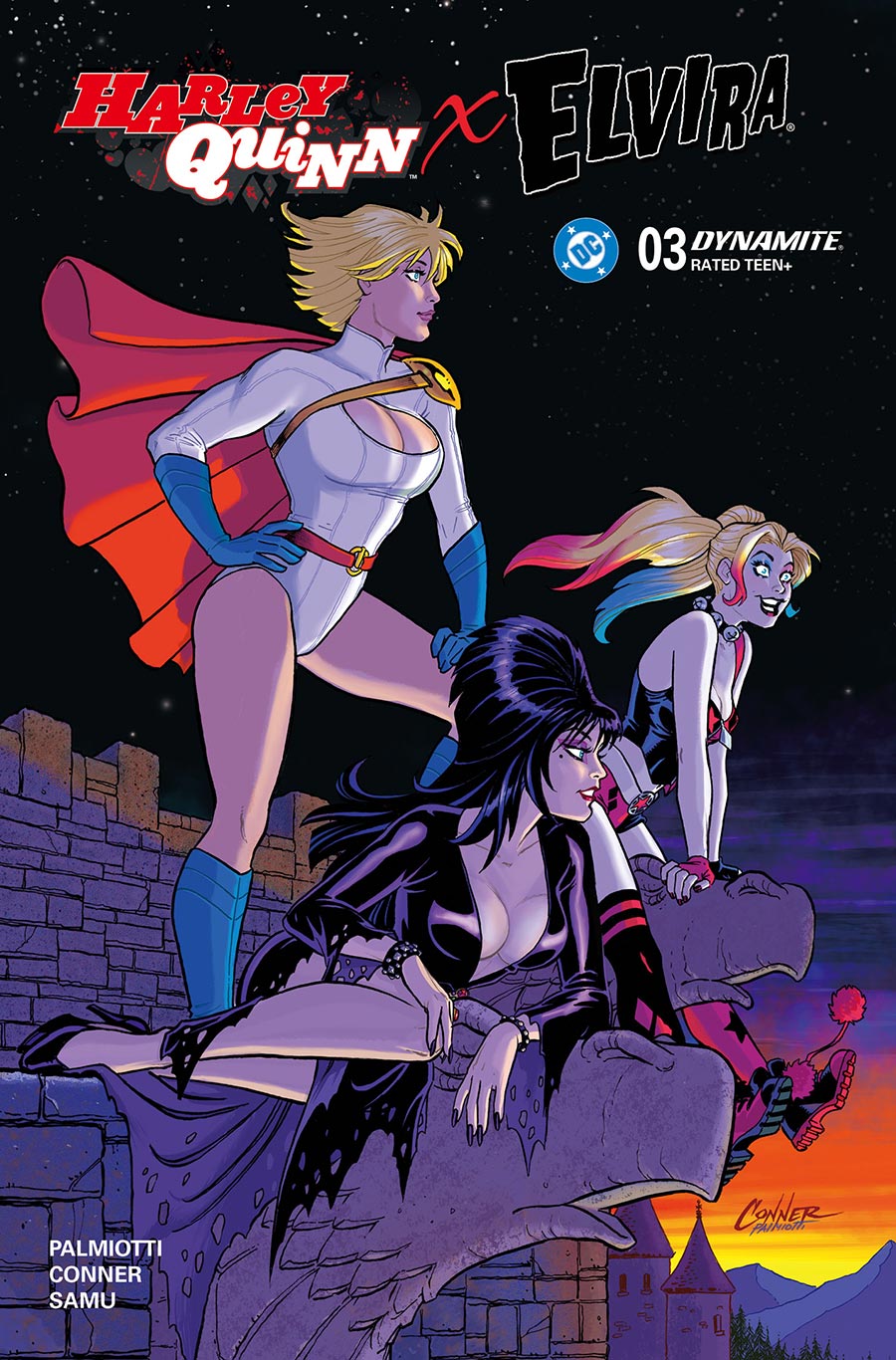 Harley Quinn x Elvira #3 Cover G Incentive Amanda Conner Night Variant Cover