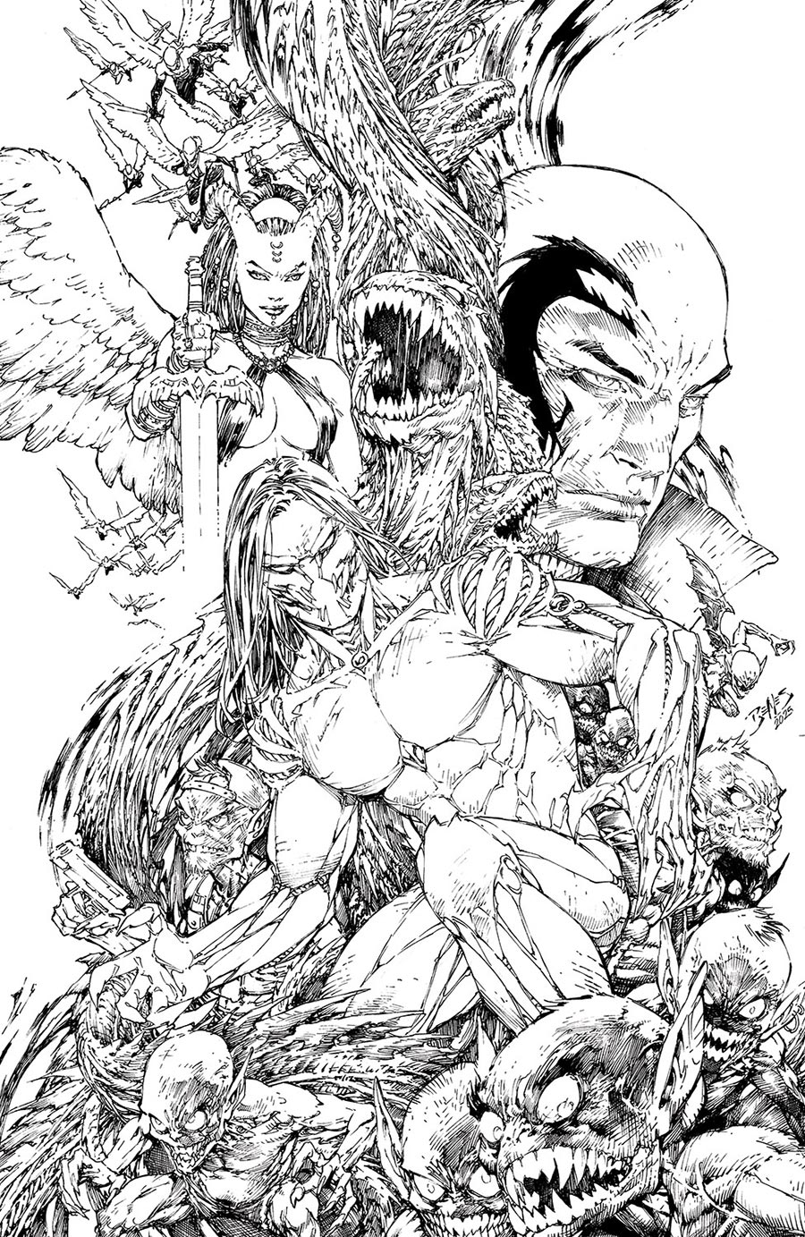 Darkness Vol 4 #1 Cover H Incentive Ed Benes Variant Cover