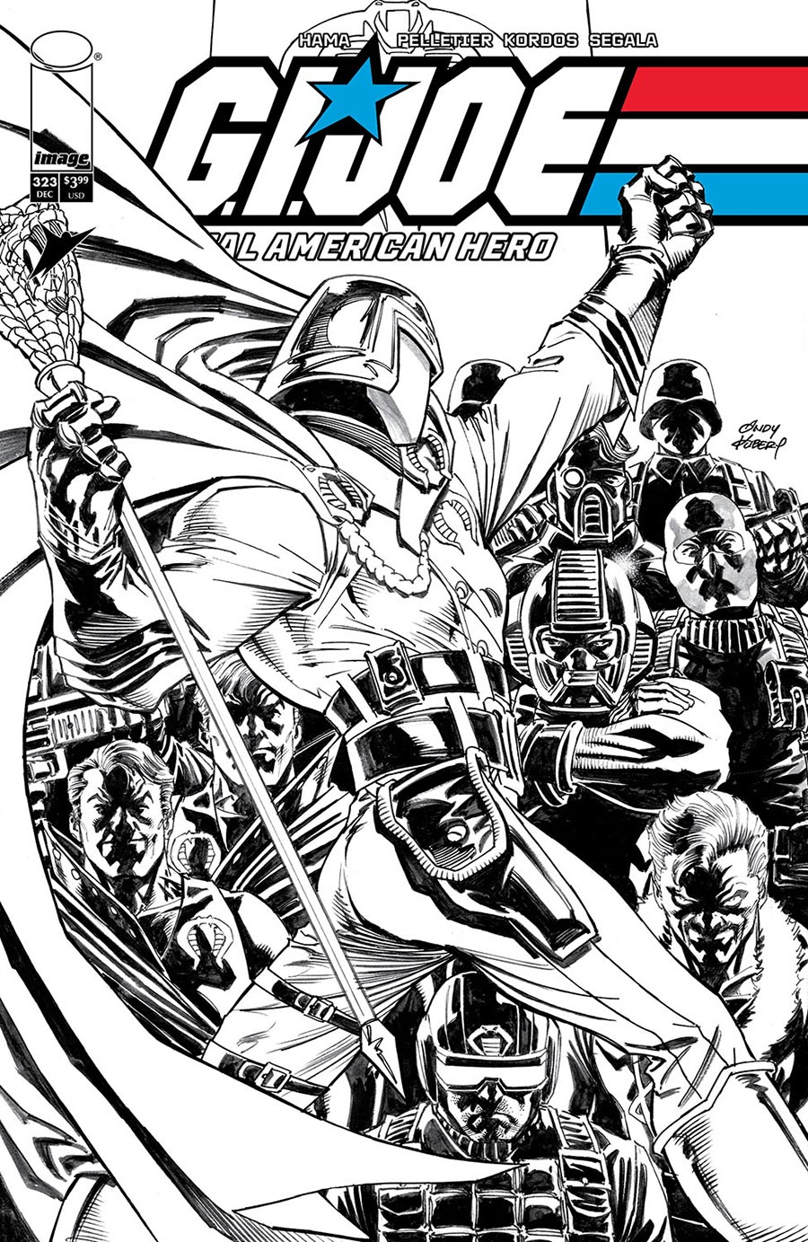 GI Joe A Real American Hero #323 Cover B Variant Andy Kubert  Black & White Cover
