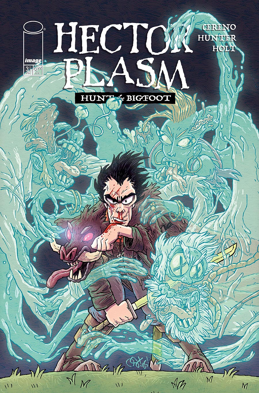 Hector Plasm Hunt The Bigfoot #3 Cover A Regular Derek Hunter & Spencer Holt Cover