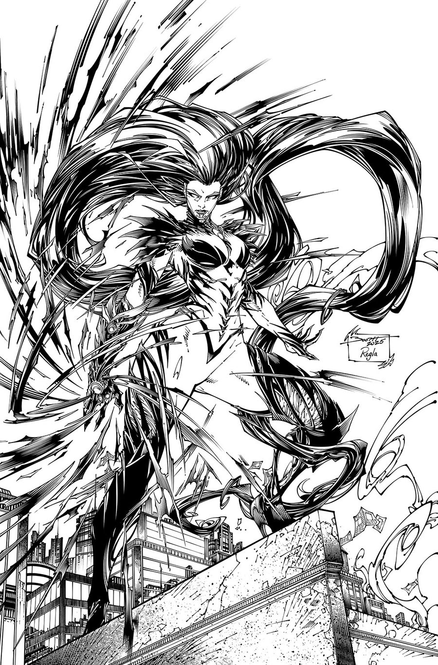 Witchblade Vol 3 #17 Cover C Incentive Brett Booth & Sal Regla Black & White Cover