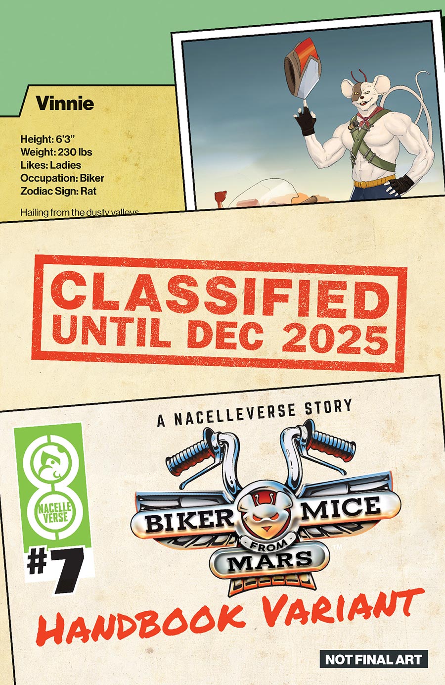 Biker Mice From Mars Vol 3 #7 Cover B Variant Dotun Akande Handbook Cover