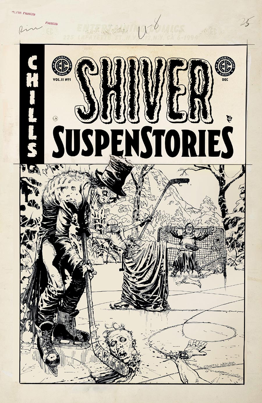 Shiver Suspenstories 2 #1 (One Shot) Cover D Incentive Dustin Weaver Black & White Artist Edition Cover (EC Comics)
