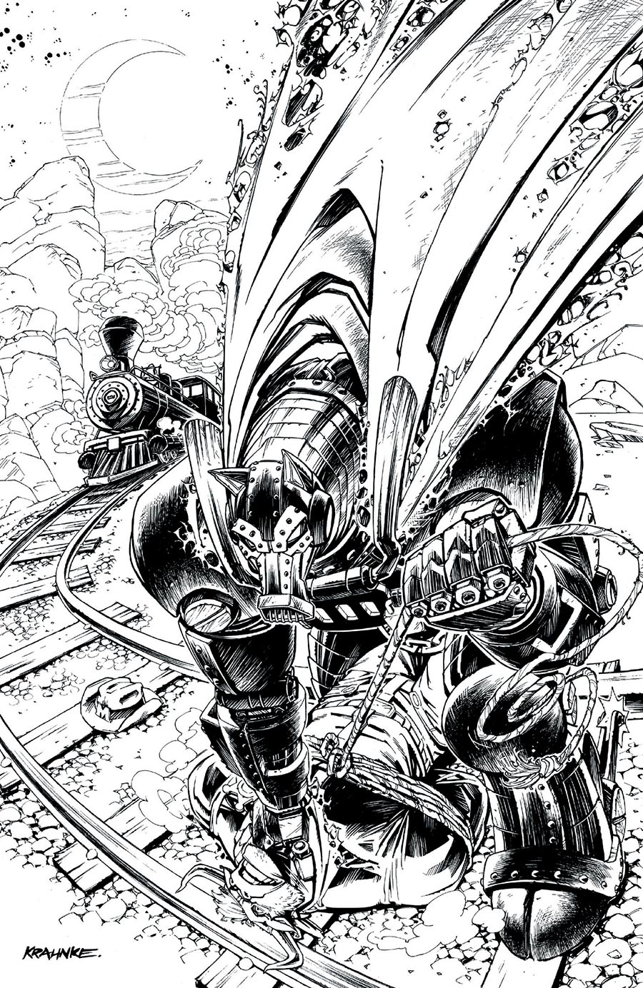 Wild West C.O.W.-Boys Of Moo Mesa Vol 3 #4 Cover E Incentive Andrew Krahnke Black & White Cover