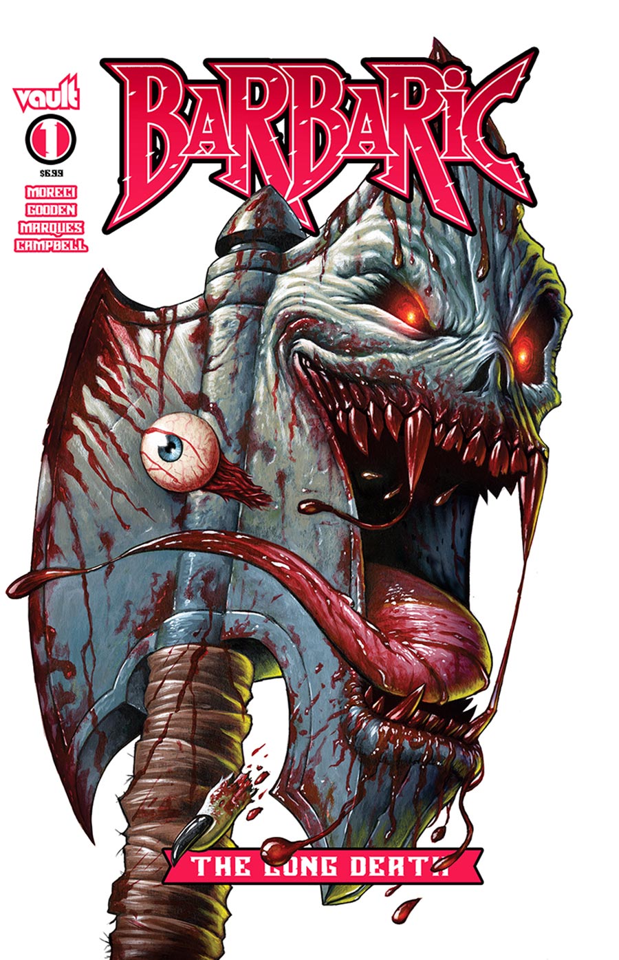 Barbaric The Long Death #1 Cover B Incentive Pete Carroll White Background Variant Cover