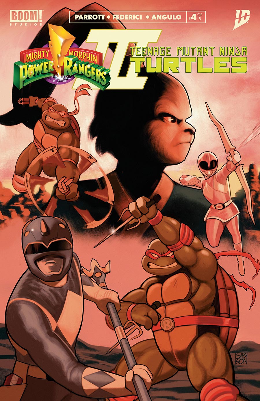 Mighty Morphin Power Rangers Teenage Mutant Ninja Turtles III #4 Cover J Variant Jordan Gibson Reveal Cover
