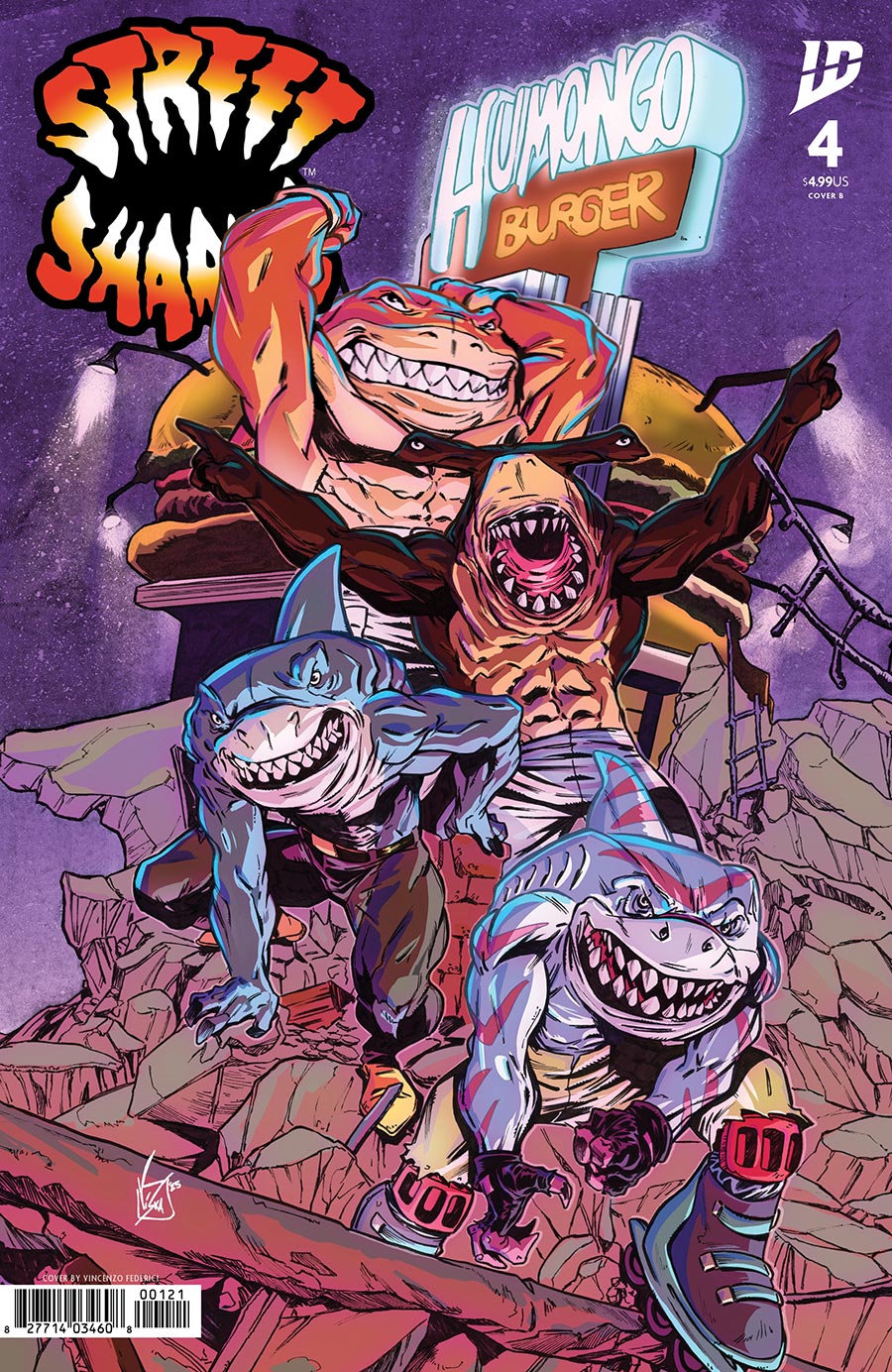 Street Sharks Vol 3 #4 Cover B Variant Vincenzo Federici Cover