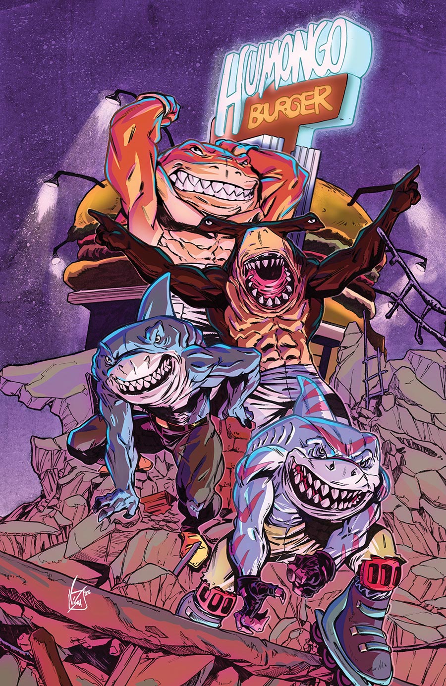 Street Sharks Vol 3 #4 Cover E Incentive Vincenzo Federici Virgin Cover