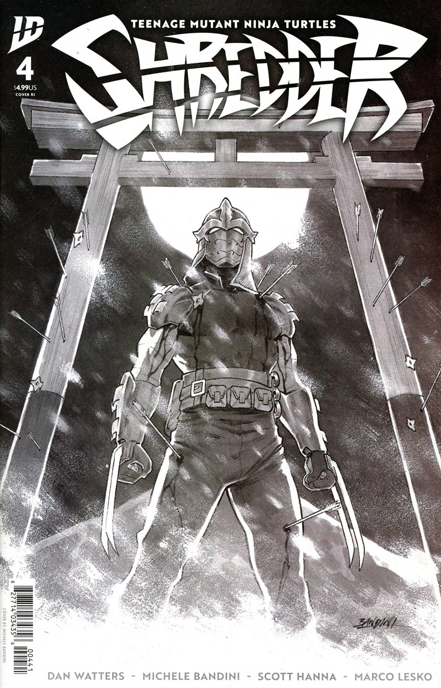 Teenage Mutant Ninja Turtles Shredder #4 Cover D Incentive Michele Bandini Black & White Cover