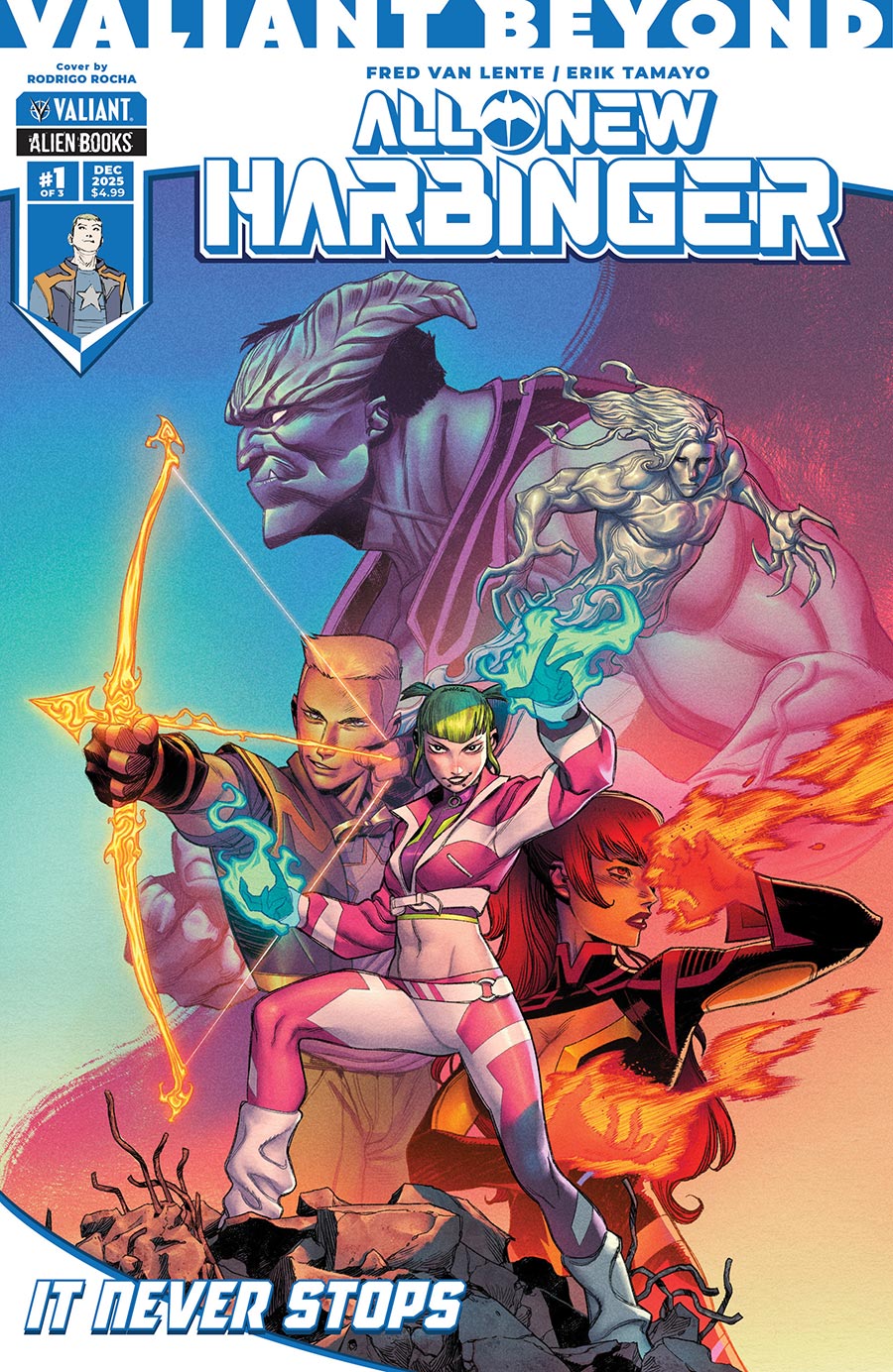 Valiant Beyond All-New Harbinger #4 It Never Stops Part 1 Cover A Regular Rodrigo Rocha Cover