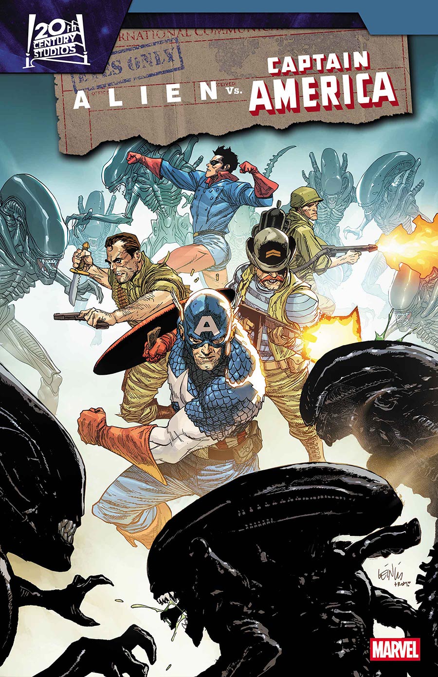 Alien vs Captain America #2 Cover A Regular Leinil Francis Yu Cover