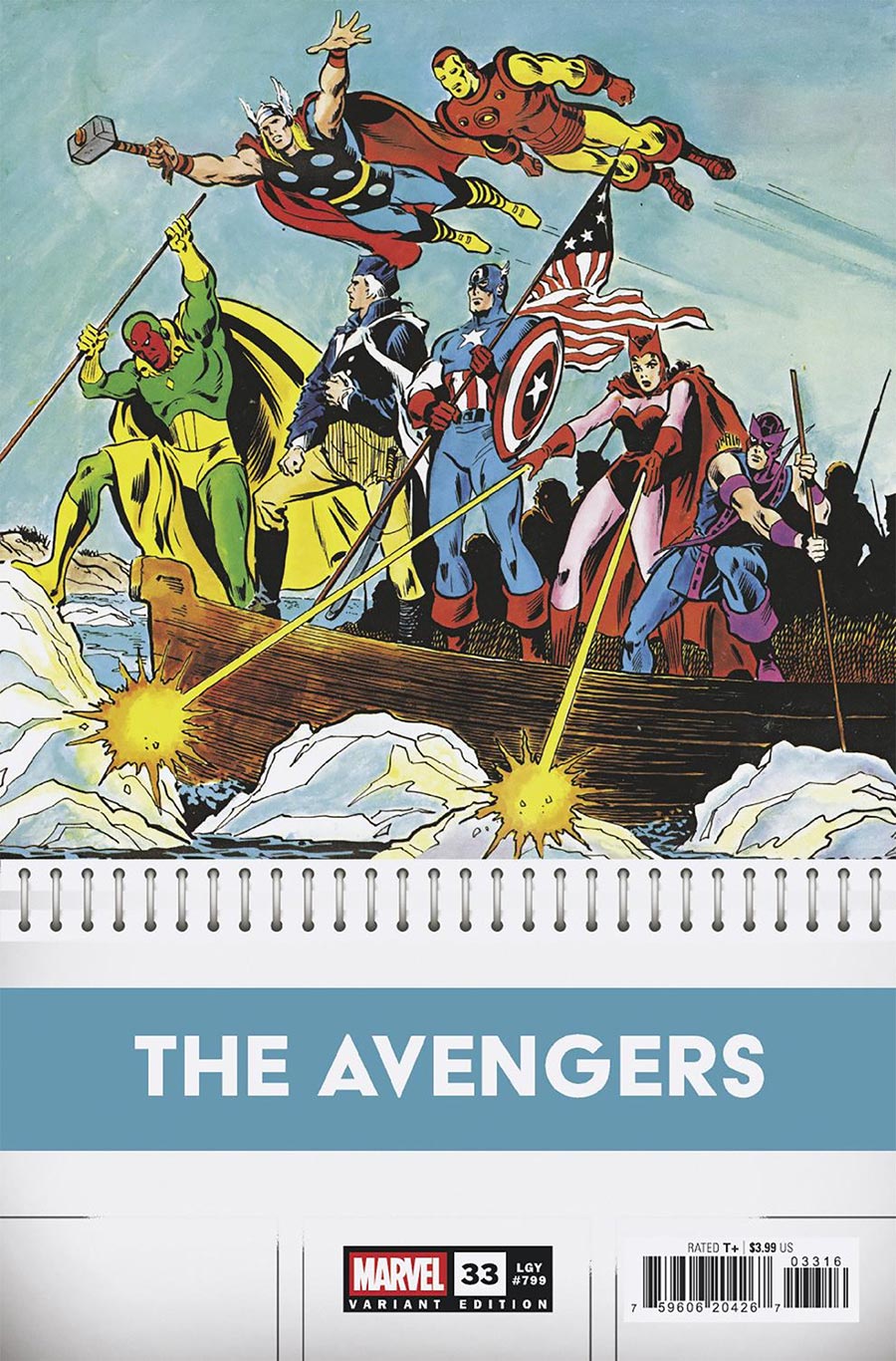 Avengers Vol 8 #33 Cover G Incentive Jim Mooney Bicentennial Calendar Hidden Gem Variant Cover