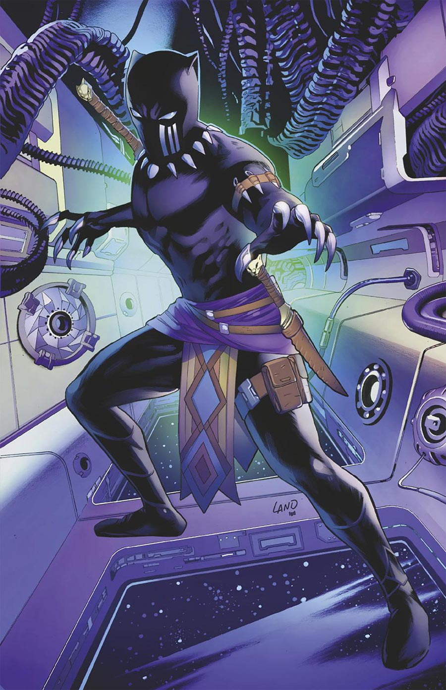 Black Panther Intergalactic #1 Cover F Incentive Greg Land Black Panther Virgin Cover