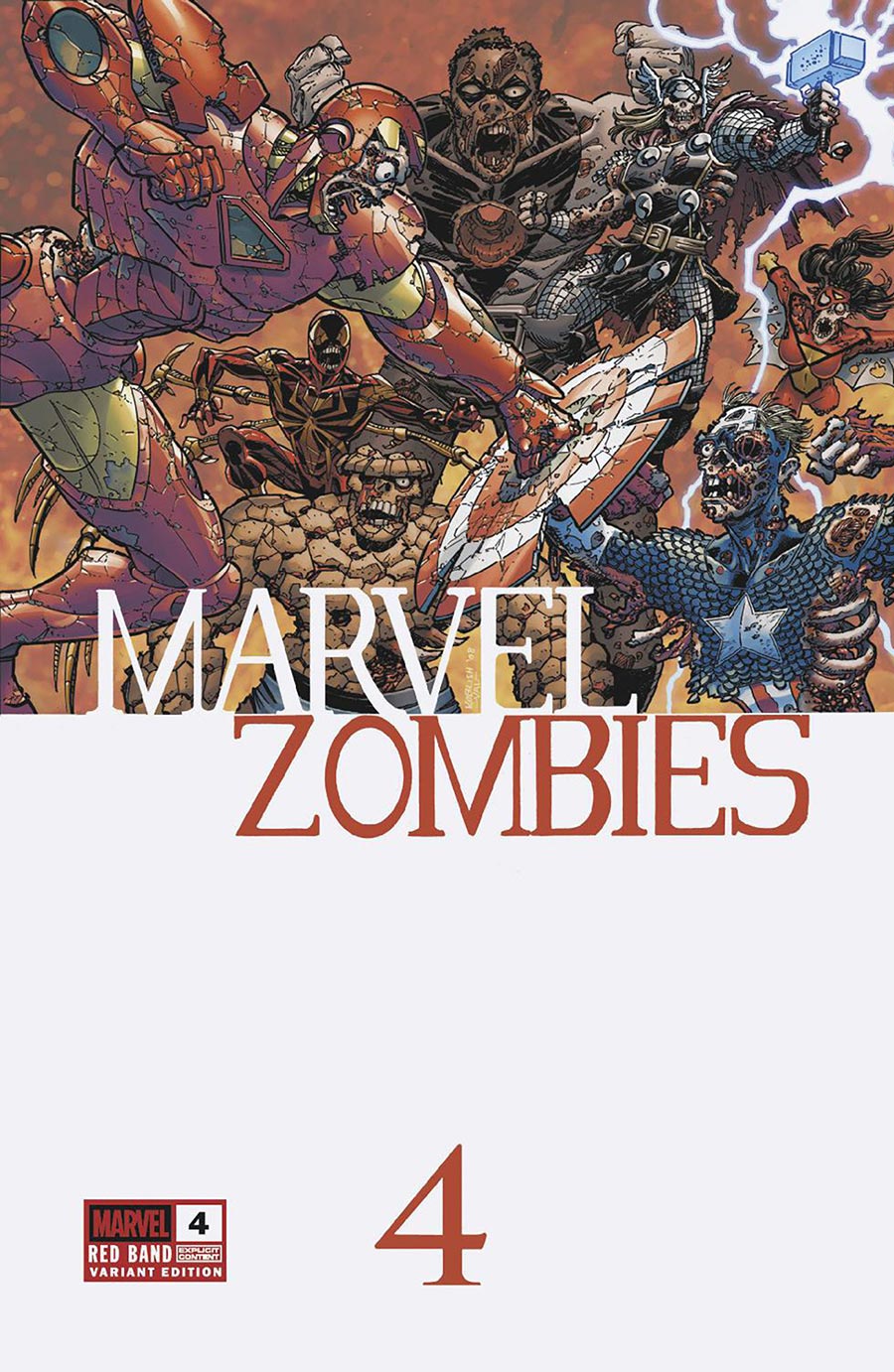 Marvel Zombies Red Band #4 Cover B Variant Scott Koblish Retro Zombie Cover With Polybag