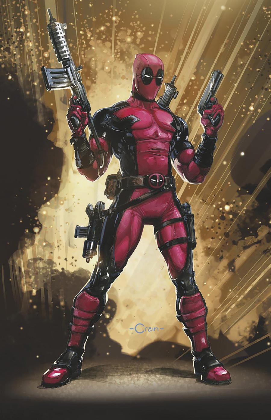 Wade Wilson Deadpool #1 Cover H Incentive Clayton Crain Virgin Cover (Shadows Of Tomorrow Tie-In)