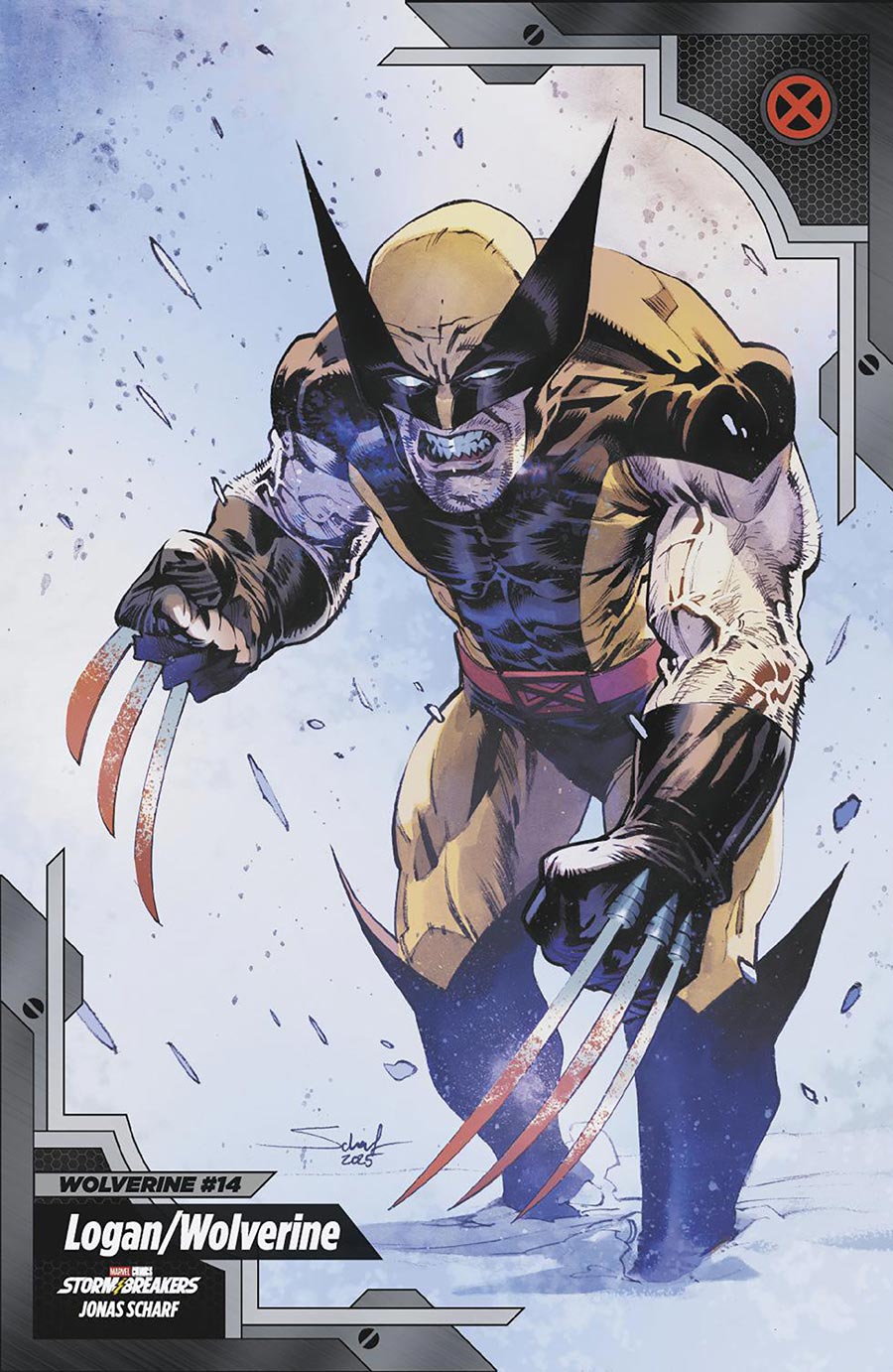 Wolverine Vol 8 #14 Cover B Variant Jonas Scharf X-Men Trading Card Cover (Shadows Of Tomorrow Tie-In)